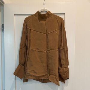 COS Brown Long Sleeve Blouse